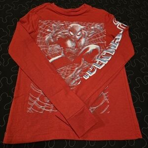 Marvel Spider-man Boys Superhero Long Sleeve‎ Graphic T-Shirt Red Size 4/5 XS